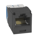 Conector Jack RJ45 Estilo TG, Mini-Com, Categor?a 6A, de 8 Posiciones y 8 Cables, Color Negro