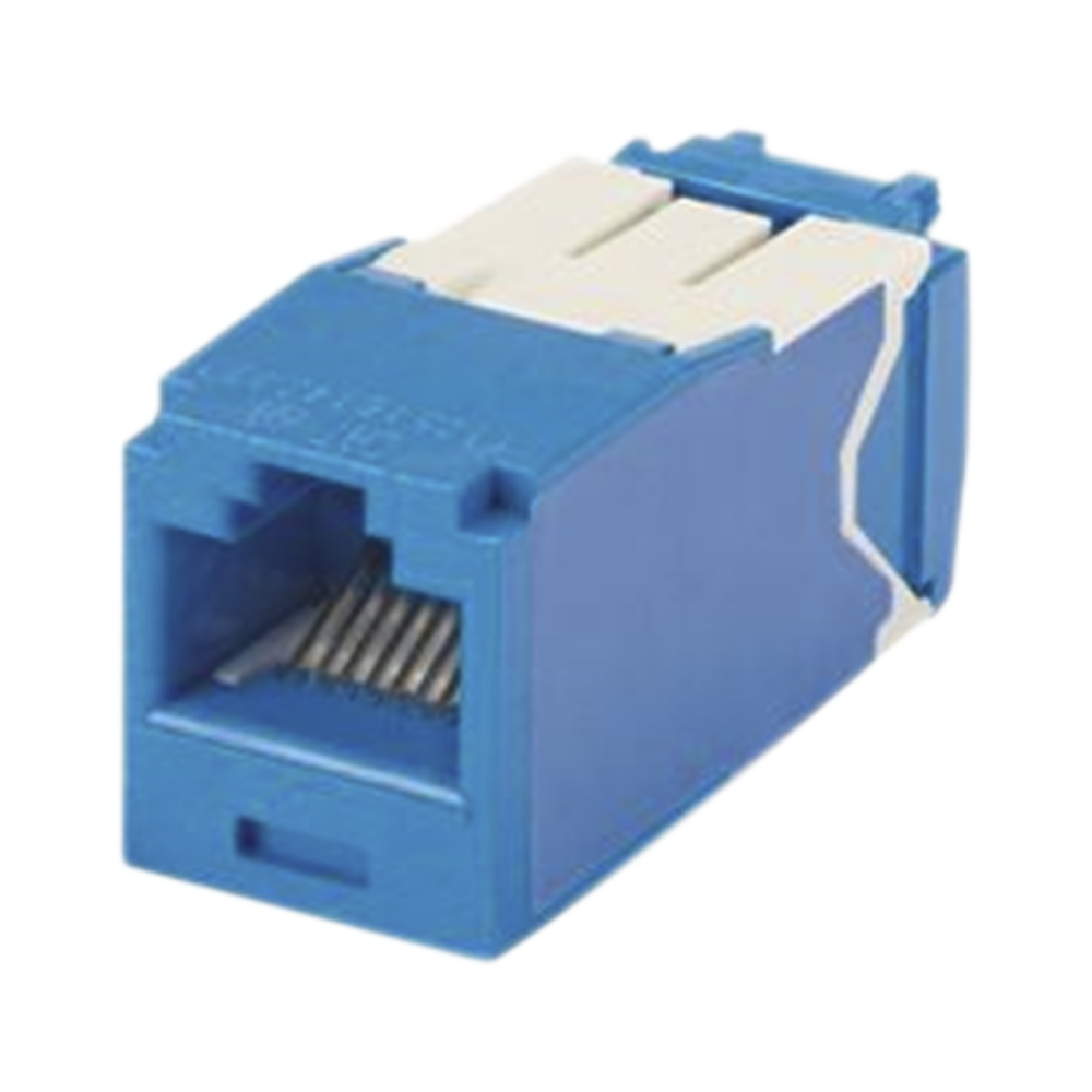 Conector Jack RJ45 Estilo TG, Mini-Com, Categor?a 6A, de 8 Posiciones y 8 Cables, Color Azul - Imagen 4
