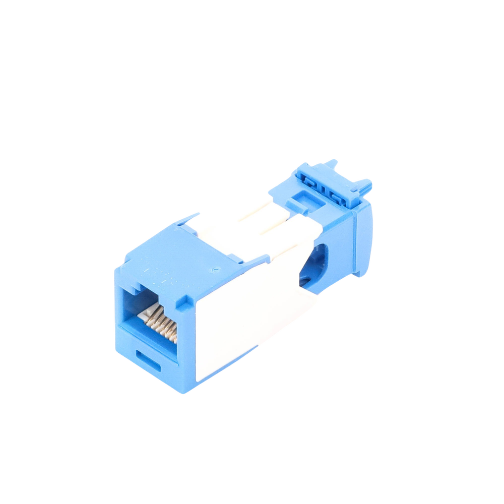 Conector Jack RJ45 Estilo TG, Mini-Com, Categor?a 6A, de 8 Posiciones y 8 Cables, Color Azul - Imagen 5