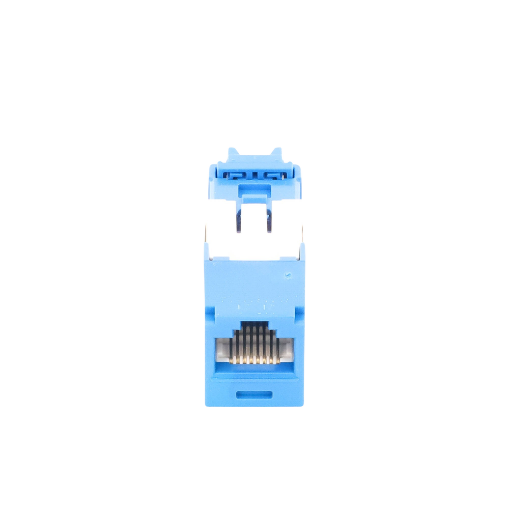 Conector Jack RJ45 Estilo TG, Mini-Com, Categor?a 6A, de 8 Posiciones y 8 Cables, Color Azul - Imagen 6