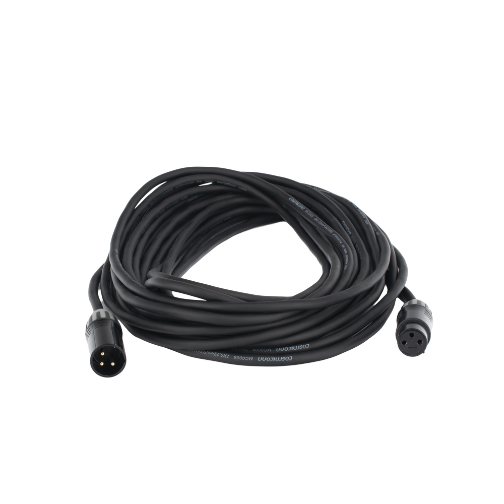 Cable XLR | 3 polos | Conector Hembra-Macho | Serie M |??Carcasa Negra |??Contactos Dorados | Ideal para Microfon??a | Longitud 10m - Imagen 3