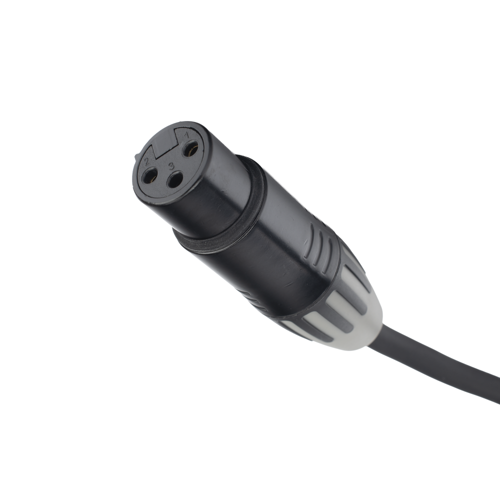 Cable XLR | 3 polos | Conector Hembra-Macho | Serie M |??Carcasa Negra |??Contactos Dorados | Ideal para Microfon??a | Longitud 10m - Imagen 4