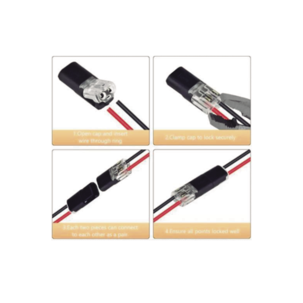 Bolsa con 25 conectores / Enchufables / Para 2 cables / compatibles en calibre 22 al 18 AWG - Imagen 2