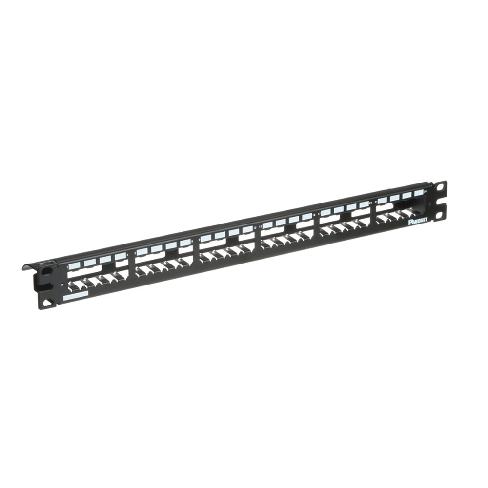 Panel de Parcheo Modular Mini-Com (Sin Conectores), Plano, Totalmente Blindado, de 24 Puertos, 1UR - Imagen 2