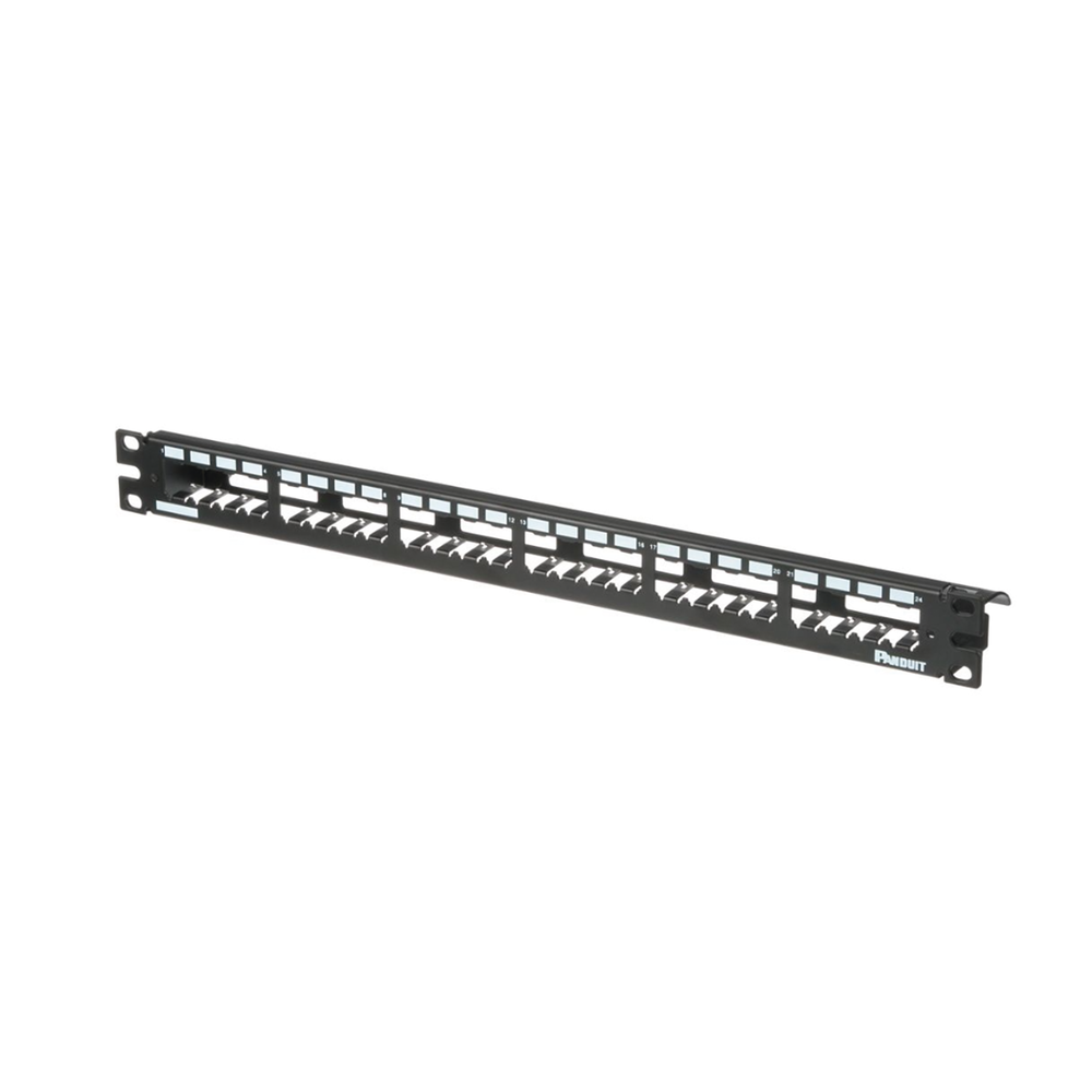 Panel de Parcheo Modular Mini-Com (Sin Conectores), Plano, Totalmente Blindado, de 24 Puertos, 1UR - Imagen 3