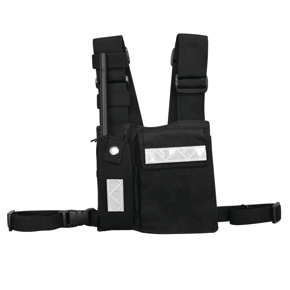 Pechera Universal Sin Logo con Soporte para Radio y Bol??grafo mǭs Bolsa con Cinta Adherente para su Seguridad.