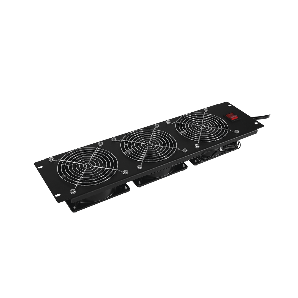 Kit de 3 Ventiladores para Montaje en Rack de 19 in, Alimentaci??n 220 Vca con Plug IEC C14, 3 UR, Color Negro