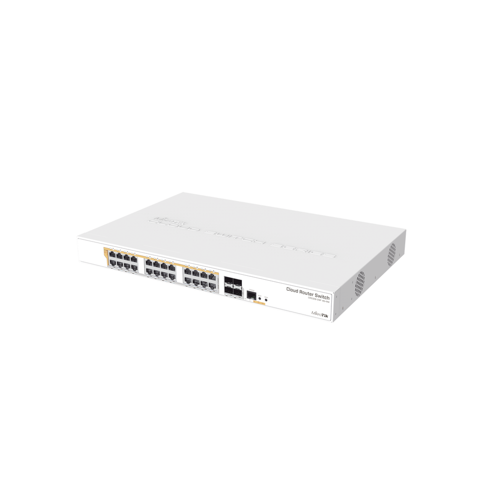 CRS328-24P-4S+RM - 24 port Gigabit Ethernet router/switch with four 10Gbps SFP+ - Imagen 2