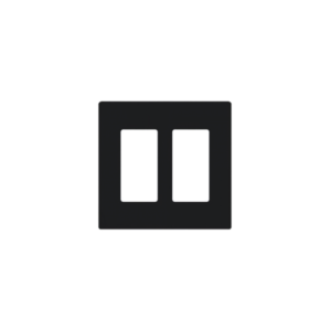 Placa de pared 2 espacio, para atenuador (dimmer), switch ó control remoto PICO inalámbrico.