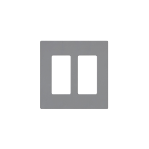 Tapa Color Gris para interruptor o dimmer Lutron, 2 gang, limpio y moderno