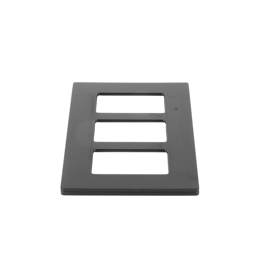 Tapa Color Blanco Negro para interruptor o dimmer Lutron, 3 gang, limpio y moderno - Imagen 2