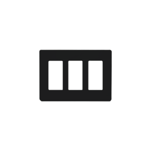 Tapa Color Blanco Negro para interruptor o dimmer Lutron, 3 gang, limpio y moderno