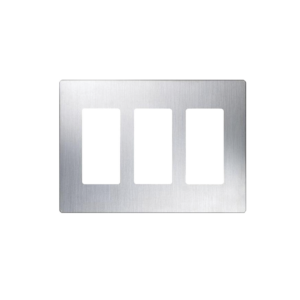 Tapa Color Metalico para interruptor o dimmer Lutron, 3 gang, limpio y moderno