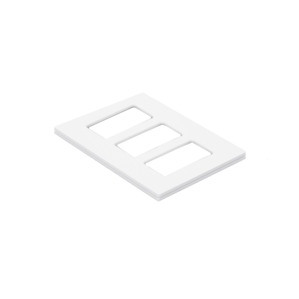 Tapa Color Blanco para interruptor o dimmer Lutron, 3 gang, limpio y moderno - Imagen 5