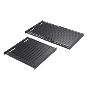 Charola Ventilada de Instalaci??n sin Herramienta, Para Rack o Gabinetes de 4 Postes, Ajustable de 900 a 1200 mm de Profundidad, De Acero, Color Negro
