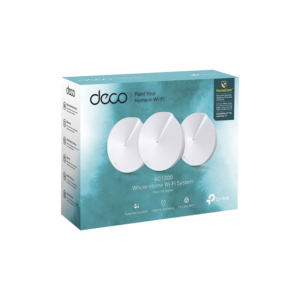 Kit 3 Routers Inalǭmbricos MESH Interior para Hogar / Doble Banda Wi-Fi 5 AC1300 Mbps / 2 Puerto Gigabit WAN/LAN / 4 Antenas Internas / Administraci??n Mediante la App Deco (iOS, Android) / Protecci??n HomeCare