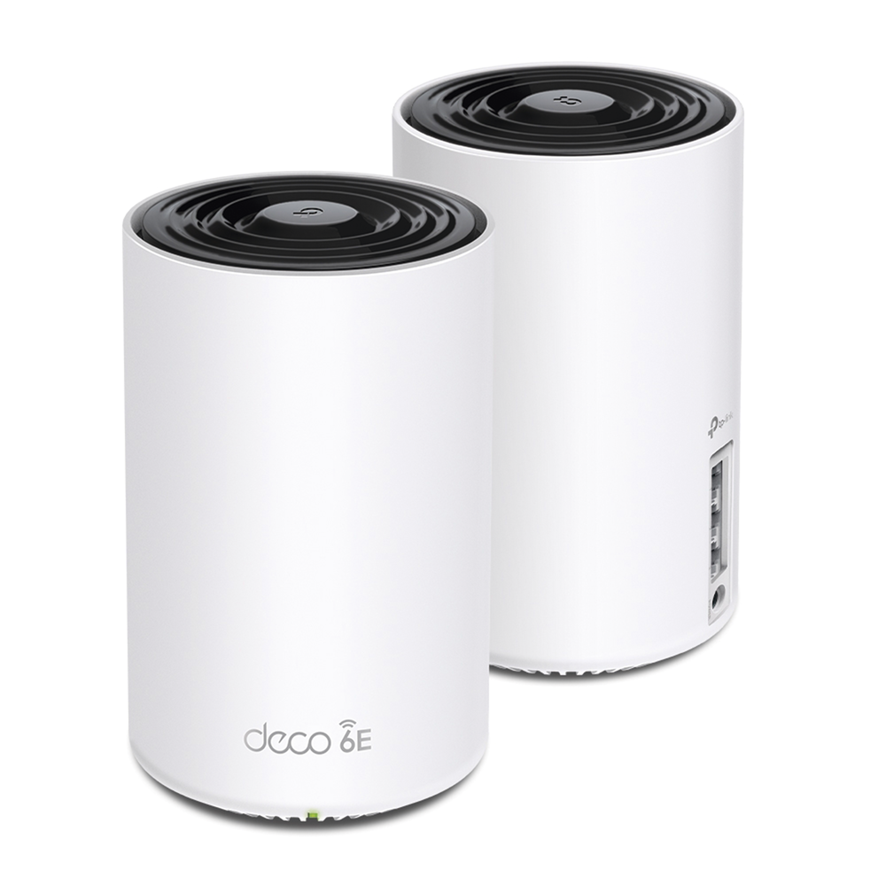 Kit 2 Routers Inalǭmbricos MESH Interior para Hogar / Doble Banda Wi-Fi 6E AX5400 Mbps / 3 Puerto Gigabit WAN/LAN / 4 Antenas Internas / Administraci??n Mediante la App Deco (iOS, Android) / Protecci??n HomeShield - Imagen 2