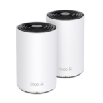 Kit 2 Routers Inalǭmbricos MESH Interior para Hogar / Doble Banda Wi-Fi 6E AX5400 Mbps / 3 Puerto Gigabit WAN/LAN / 4 Antenas Internas / Administraci??n Mediante la App Deco (iOS, Android) / Protecci??n HomeShield