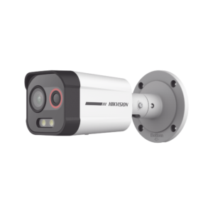 Cámara Bala IP Térmica y Óptica Biespectral / Análisis de Video (VCA) para Protección Perimetral / Clasifica Vehículo y Humano / Térmica 96 x 72 / Óptica 4 MP ColorVu / IP67 / micro SD de 256 GB/ PoE