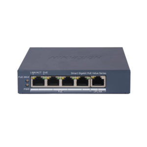 Switch Gigabit PoE+ / Monitoreable / 4 Puertos 1000 Mbps PoE+ / 1 Puerto 1000 Mbps Uplink / Configuraci??n Nube Hik-PartnerPro / Modo Extendido hasta 300 Metros / 45 Watts
