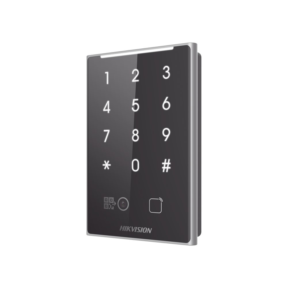 Lector de Tarjetas PROX EM y de Códigos QR / Teclado para Contraseña / Compatible con Controladores DSK2600 Series Hikvision / Comunicación RS485 y WIEGAND / IP65 - Imagen 2