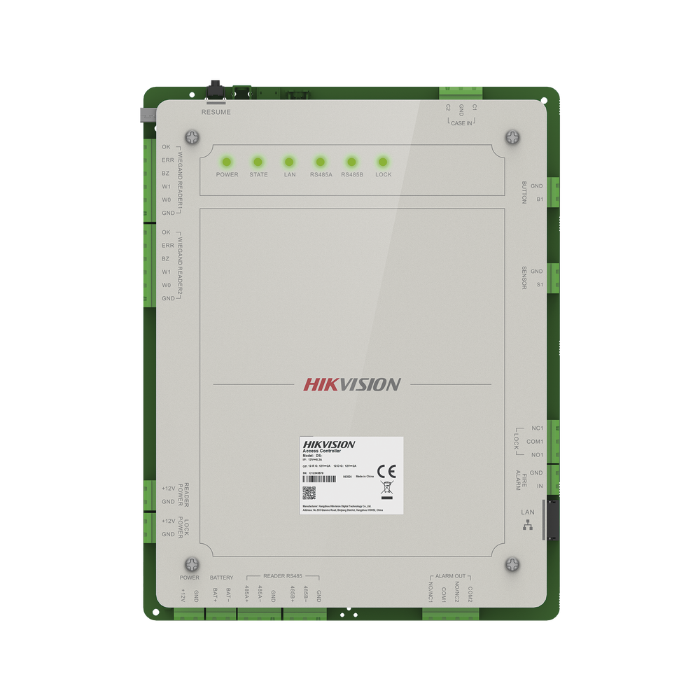 Controlador de Acceso 1 Puerta Administrable en la Nube con Hik-Connect Teams / Interfaz Web / 2 Lectores de Huella o Tarjeta / 100,000 Tarjetas / 10,000 Huellas / Incluye Gabinete y Fuente de Alimentación 12v 4A / Soporta Batería de Respald - Imagen 2