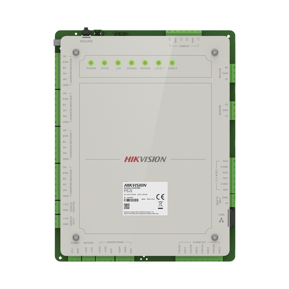 Controlador de Acceso 2 Puertas Administrable en la Nube con Hik-Connect Teams / Interfaz Web / 4 Lectores de Huella o Tarjeta / 100,000 Tarjetas / 10,000 Huellas / Incluye Gabinete y Fuente de Alimentación 12 Vcd 8 A / Soporta Batería de Re - Imagen 2