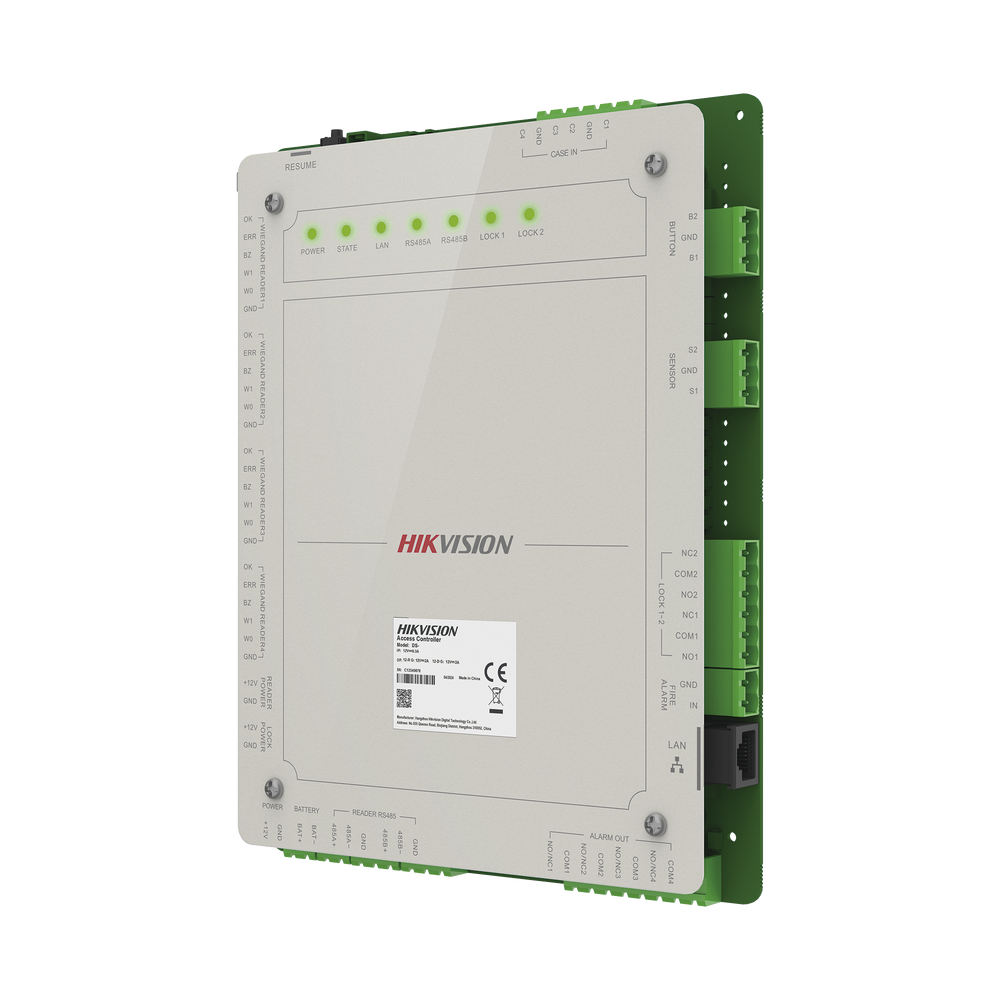 Controlador de Acceso 2 Puertas Administrable en la Nube con Hik-Connect Teams / Interfaz Web / 4 Lectores de Huella o Tarjeta / 100,000 Tarjetas / 10,000 Huellas / Incluye Gabinete y Fuente de Alimentación 12 Vcd 8 A / Soporta Batería de Re - Imagen 3