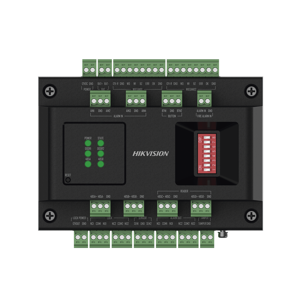 Expansor de 2 Puertas para Paneles de Control de Acceso DS-K27 Series / Comunicación RS-485 / 4 Entradas y 2 Salidas Auxiliares - Imagen 2