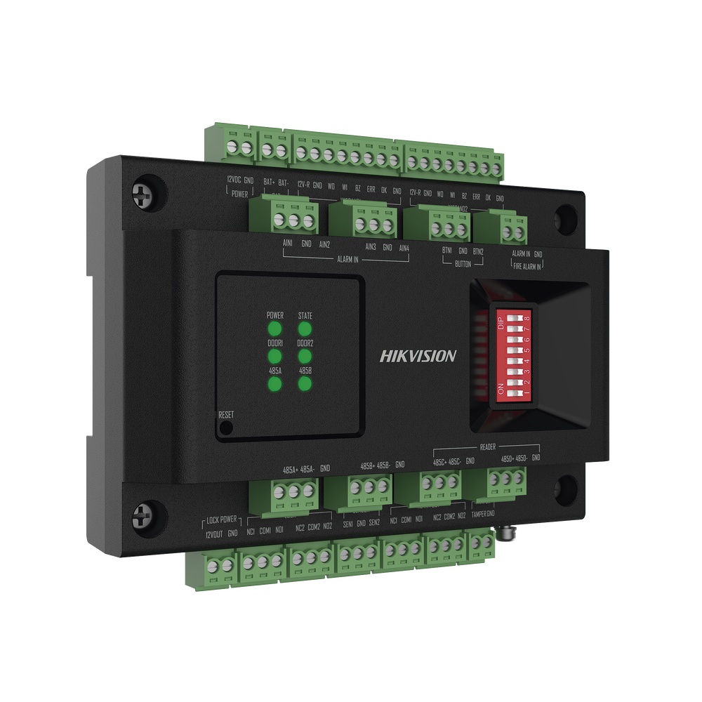 Expansor de 2 Puertas para Paneles de Control de Acceso DS-K27 Series / Comunicación RS-485 / 4 Entradas y 2 Salidas Auxiliares - Imagen 3