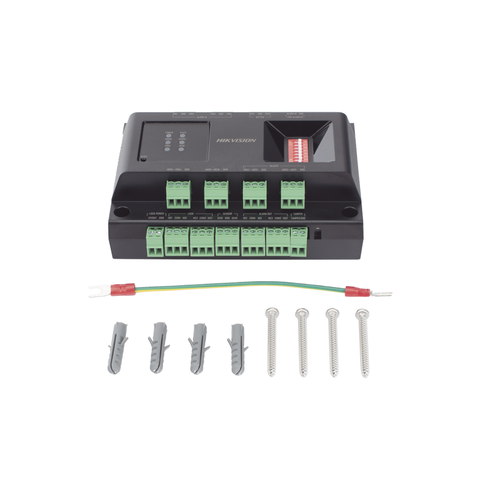 Expansor de 2 Puertas para Paneles de Control de Acceso DS-K27 Series / Comunicación RS-485 / 4 Entradas y 2 Salidas Auxiliares - Imagen 8