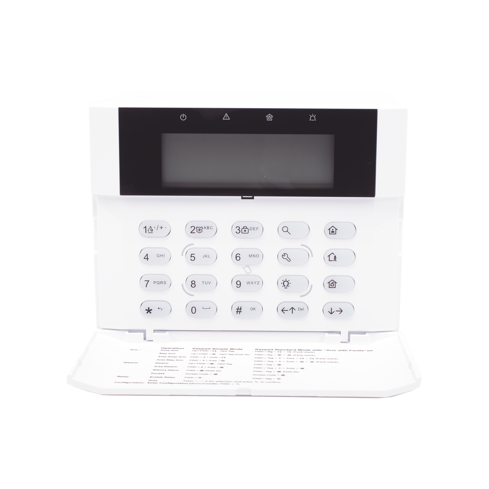 (AX HYBRID PRO) Teclado Compatible con el Panel Hybrid Pro Hikvision DS-PHA64-LP y DS-PHA64-LP(B) / Pantalla LCD / 2 zonas cableadas / 1 salida de alarma / 64 Llaveros - Imagen 2