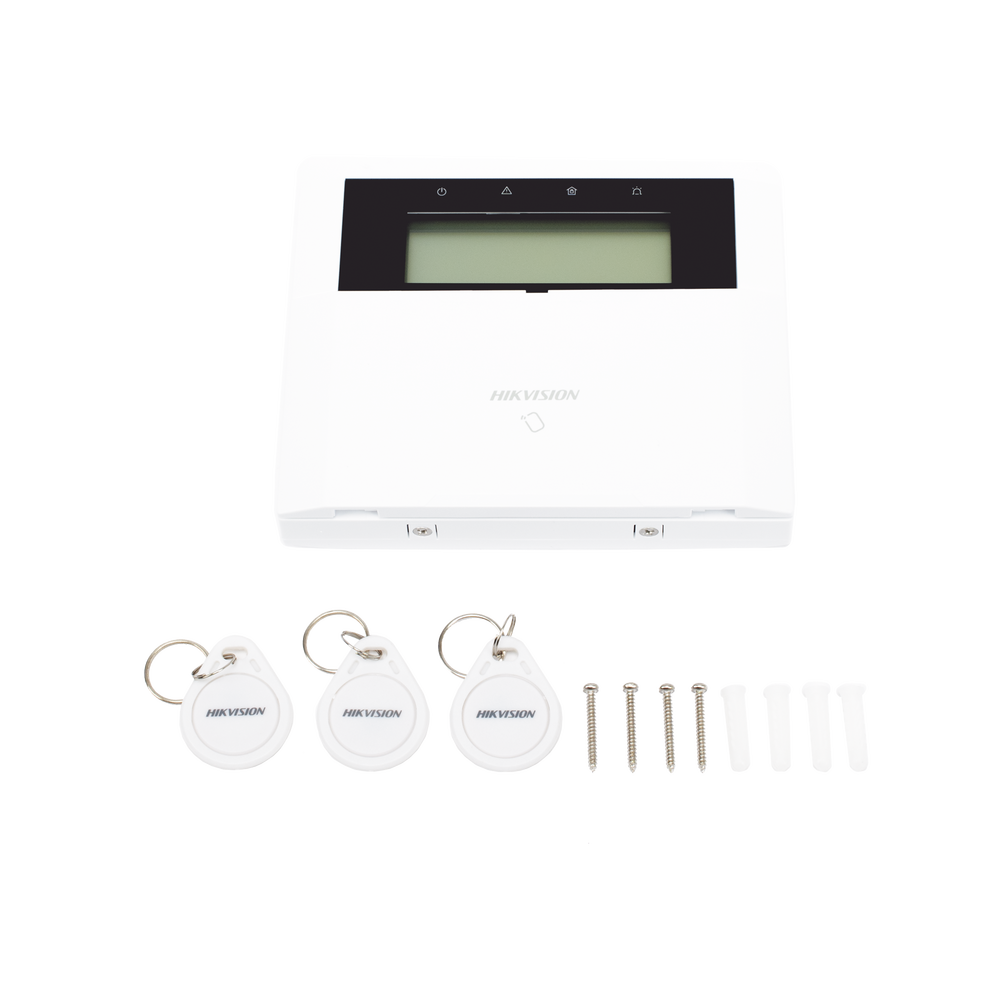 (AX HYBRID PRO) Teclado Compatible con el Panel Hybrid Pro Hikvision DS-PHA64-LP y DS-PHA64-LP(B) / Pantalla LCD / 2 zonas cableadas / 1 salida de alarma / 64 Llaveros - Imagen 5