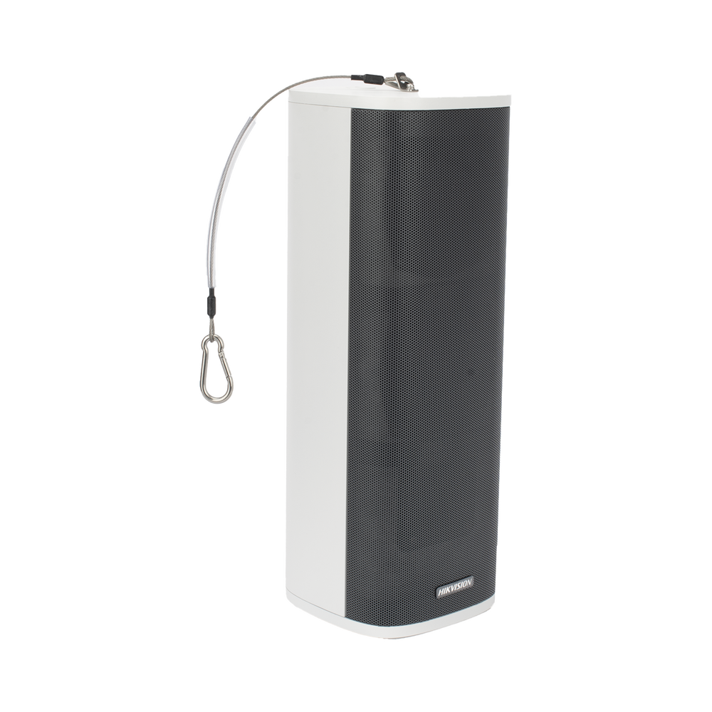 Bocina (Altavoz IP) | Tipo Columna | 60 Watts | Exterior IP66 | Entrada de alarma | Voceo en tiempo real | Calendarización de audios
