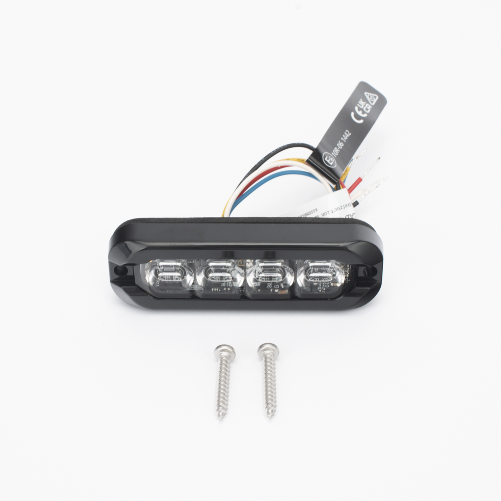 Luz perimetral , 8 LED Ultra Brillantes, Dual Color Rojo / Claro - Imagen 2