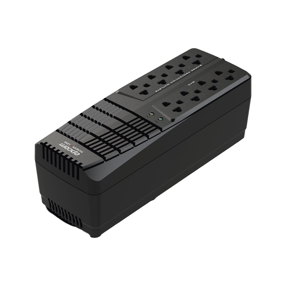 Regulador de Voltaje 1000 VA-500 W / 4 Contactos con AVR / 4 Contactos con Supresor de Picos / Protección RJ11 - Imagen 2