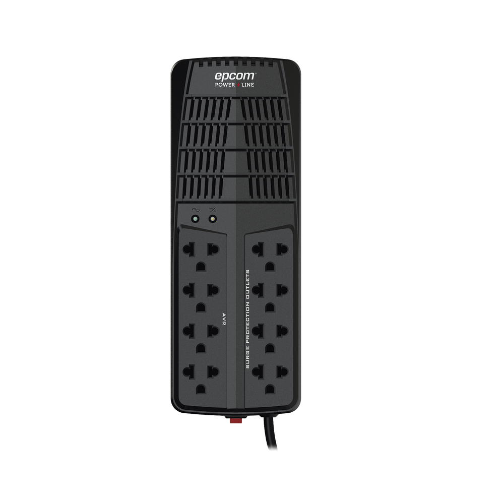 Regulador de Voltaje 1000 VA-500 W / 4 Contactos con AVR / 4 Contactos con Supresor de Picos / Protección RJ11 - Imagen 3