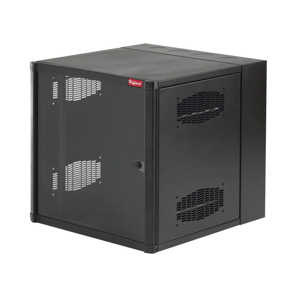Gabinete AccessPlus 26 UR de Montaje en Pared de 19in, Rieles Numerados y Roscados #10-32, Puerta con Ventana de Seguridad, 600 mm de Ancho, 637 mm de Profundidad, Color Negro