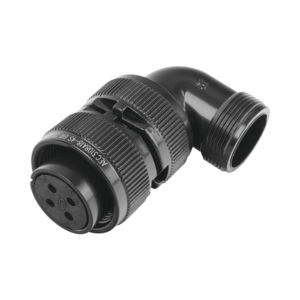 Conector Plug en ǁngulo Recto de 4 Contactos Hembra Soldables para Radio de Locomotora.