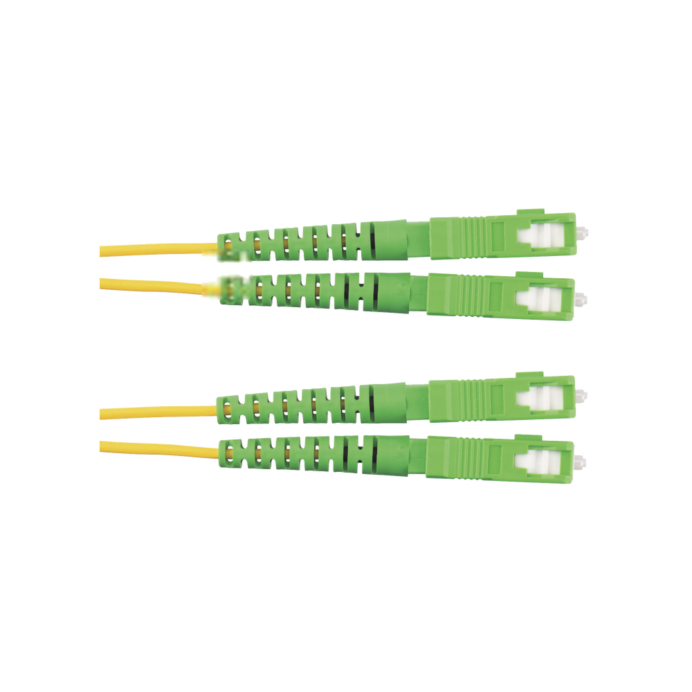 Jumper de Fibra Optica Monomodo 9/125 OS2, SC/APC-SC/APC Duplex, OFNR (Riser), Color Amarillo, 2 Metros (6.56 Pies) - Imagen 2