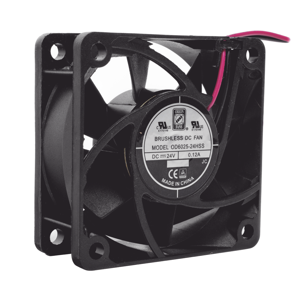 Ventilador Anticondensante Axial Cuadrado, 60x60x25 mm, 24 Vcc, 4500 RPM, 2.9 W, 0.12 A, Flujo de Aire de 25.0 CFM, Unión Sellada. - Imagen 2