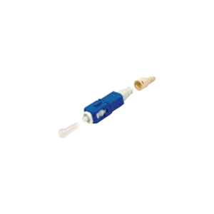 Conector de Fibra ?ptica Pre-Pulido LightBow SC/UPC Simplex, Monomodo OS1/OS2, Re-Terminable, Color Azul