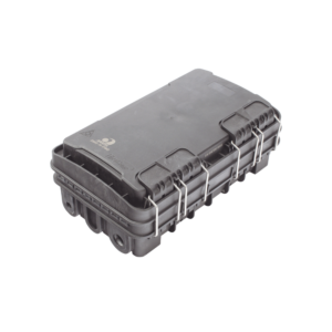 Caja de Distribuci??n de Fibra ??ptica para 24 Empalmes, con 8 acopladores SC/APC simplex, Exterior IP65, Color Negro