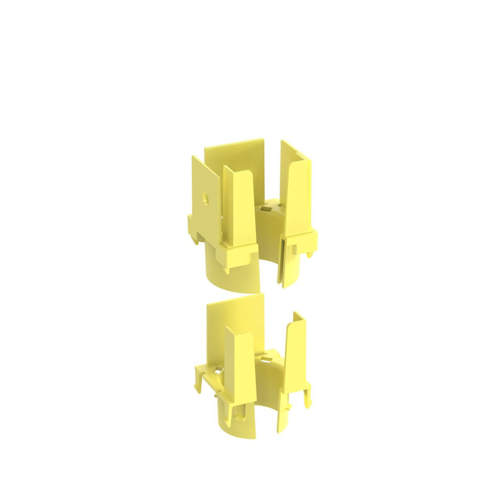 Tapa con 1 Salida a Tubo Corrugado de 1.5in (38mm), Para uso con Canaletas 2X2 FiberRunner™, Color Amarillo - Imagen 4