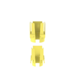 Tapa con 1 Salida a Tubo Corrugado de 1.5in (38mm), Para uso con Canaletas 2X2 FiberRunner™, Color Amarillo