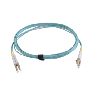 Jumper de Fibra ?ptica Multimodo 50/125 XGLO OM3, LC-LC Duplex, OFNR, Color Aqua, 3 Metros (9.84 Pies)