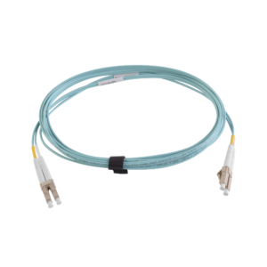 Jumper de Fibra ?ptica Multimodo 50/125 XGLO OM4, LC-LC Duplex, OFNR, Color Aqua, 2 Metros (6.56 Pies)