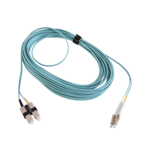 Jumper de Fibra ?ptica Multimodo 50/125 XGLO OM3, LC-SC Duplex, OFNR, Color Aqua, 10 Metros (32.81 Pies)