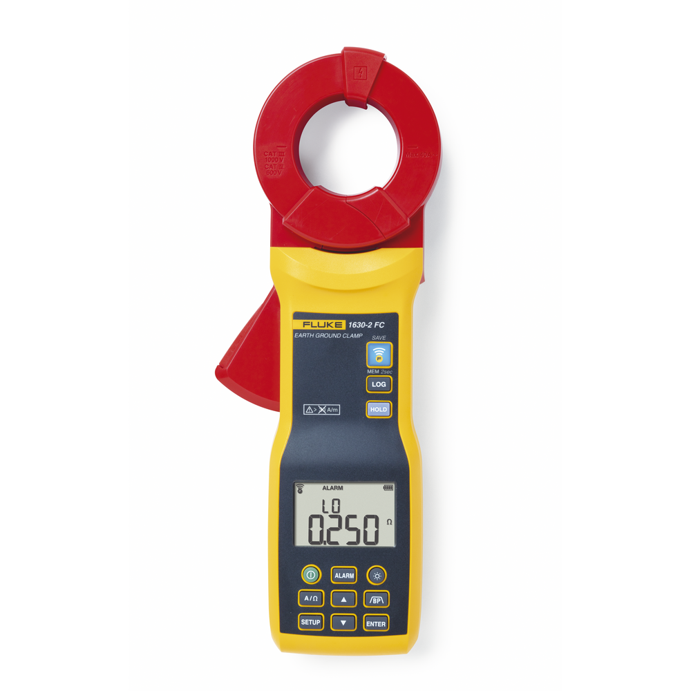 Medidor de Resistencia a Tierra y Corriente de Fuga de Gancho (Terrómetro), Conexión Fluke Connect. CAT III y CAT IV, Tensión Máxima a Tierra 1000V. Excede a modelos Megger