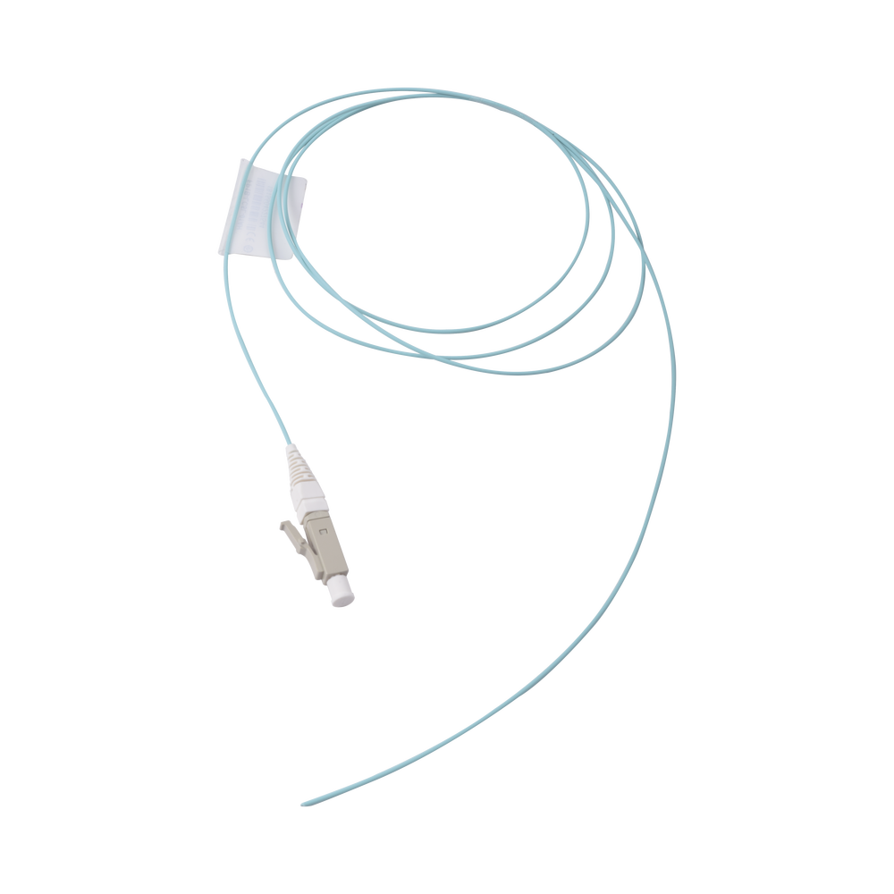 Pigtail de Fibra ?ptica LC Simplex, Multimodo OM3 XGLO 50/125, LS0H, Color Aqua, 1 Metro (3.28 Pies) - Imagen 2